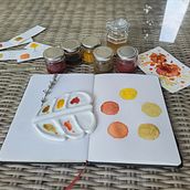 My project for course: Creating Liquid Watercolors and Botanical Inks. Arts, Crafts, Fine Arts, Painting, Watercolor Painting, DIY, and Color Theor project by Tsvetelina Kovacheva - 07.16.2023