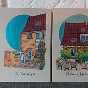 Houseportrait for my cousin. Un projet de Illustration traditionnelle de Brenda Valk - Van Haaren - 18.07.2023