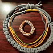 My project for course: Rope Jewelry for Beginners: Make Your Own Necklaces. Arts, Crafts, Jewelr, Design, Macramé, and Textile Design project by Līga Šveca - 07.09.2023