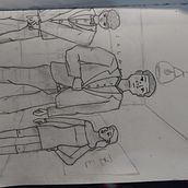 Mi proyecto del curso: Fundamentos del dibujo de personas a partir de la imaginación. Traditional illustration, Sketching, Pencil Drawing, Drawing, Artistic Drawing, Figure Drawing, and Fine Arts project by aureee_muniz - 07.16.2023