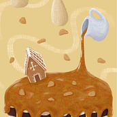 Caramel Cake Illustration. Traditional illustration project by Simone - 03.15.2023