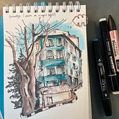 Istanbul. Projekt z dziedziny Sketching,  R, sunek,  R, sunek architektoniczn, Sketchbook,  R i sunek atramentem użytkownika larisa_peigin - 17.07.2023