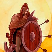 Vikinga. Ilustração tradicional, Artes plásticas, Desenho anatômico, Pintura digital, Desenho digital, Desenho artístico, Concept Art, Ilustração digital, Criatividade, Desenho, e Comic projeto de Julio Loyola - 05.06.2023
