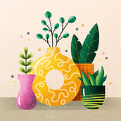 Plants & Textures . Ilustrasi tradisional proyek oleh Flo Rodríguez - 07.19.2023