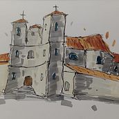 My project for course: Expressive Architectural Sketching with Colored Markers. Een project van  Schetsen,  Tekening,  Architecturale illustratie, Sketchbook y  Illustratie met inkt van adam_ba - 19.07.2023