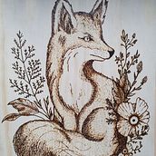 Fox Pyrography as a gift Ein Projekt aus dem Bereich Tischlerei und Skizzenentwurf von David Guy - 20.07.2023