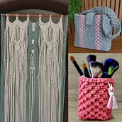 Meu projeto do curso: Criação de peças decorativas com folhas em macramê. Un projet de DIY , et Macramé de Marcia Maria Sena - 20.07.2023
