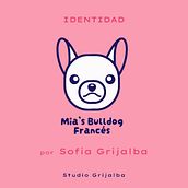 Identidad Mia's Bulldog Francés - Ilustración Vectorial y aplicaciones. Traditional illustration, Vector Illustration, and Digital Illustration project by Sofia Grijalba - 06.27.2023