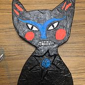 Mijn project van de cursus: Papier-maché voor beginners: beeldhouw een kleurrijk karakter Ein Projekt aus dem Bereich Traditionelle Illustration, Design von Figuren, Spielzeugdesign, Art To und Kreativität mit Kindern von Kim Velde - 21.07.2023