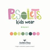 Pesolets | Kidsd wear. Design, Art Direction, Br, ing, Identit, Graphic Design, and Logo Design project by andrea elias rosas - 07.21.2023
