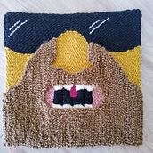 Mi proyecto del curso: Bordado XL con aguja mágica. Un projet de Broderie, Décoration, Punch needle , et Design textile de Giovanna Barraza F. - 21.07.2023