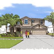 Residential digital marker sketch. Een project van Traditionele illustratie,  Architecturale illustratie, Digitale tekening,  Tekening y Digitale illustratie van Javi Sola - 21.07.2023