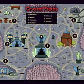 Mi proyecto del curso: Mapas creativos para juegos: Crystal Fields. Projekt z dziedziny Trad, c, jna ilustracja, Ilustracja c, frowa, Ilustracja w i dawnicza użytkownika Roberto Ruano Muñoz - 20.07.2023