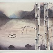 My project for course: Atmospheric Landscapes in Watercolor . Fine Arts, Painting, and Watercolor Painting project by Maria Paula Rico - 07.21.2023