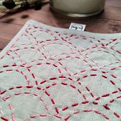 Porta Copo Sashiko. Arts, and Crafts project by sasavp - 07.21.2023