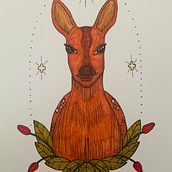 Starry Deer. Un progetto di Illustrazione tradizionale di Meadows Rosalind - 15.07.2023