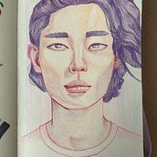 My project for course: Vibrant Portrait Drawing with Colored Pencils Ein Projekt aus dem Bereich Zeichnung, Porträtzeichnung, Sketchbook und Zeichnen mit Buntstiften von olya_v - 18.07.2023