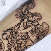 Meu projeto do curso: Introdução a tatuagem com estilo gravura. Tattoo Design project by DANILO LUCCI - 07.23.2023