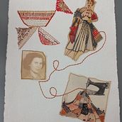 Meu projeto do curso: Técnicas de bordado experimental sobre papel. Un proyecto de Bellas Artes, Collage, Bordado, Diseño textil y Artesanía de Antónia Palmeiro - 23.07.2023