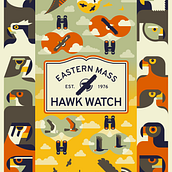 Final Project: Vector Illustration for Vibrant Compositions (Eastern Mass Hawk Watch). Vector Illustration, Digital Illustration, and Digital Drawing project by Brian Rusnica - 07.23.2023