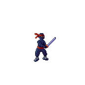 Ninja N2. Projekt z dziedziny Projektowanie postaci, Gr, komputerowe, Pixel art, Projektowanie gier komputerow i ch użytkownika Nandos Hdz - 06.09.2023