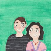 Mi proyecto del curso: Ilustración lúdica con acuarela y lápices de color. Traditional illustration, Painting, Watercolor Painting, Portrait Drawing, and Colored Pencil Drawing project by hannajanneth27 - 07.23.2023