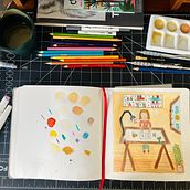 Mi proyecto del curso: Sketchbook para explorar tu estilo de dibujo. Traditional illustration, Sketching, Creativit, Drawing, Watercolor Painting, Sketchbook, and Gouache Painting project by ili_b - 07.19.2023