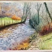 Mi proyecto del curso: Pintura de paisajes realistas con acuarela. Artes plásticas, Pintura, Esboçado, Pintura em aquarela e Ilustração naturalista projeto de Pascale Colin - 24.07.2023