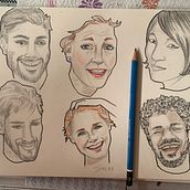 Il mio progetto del corso: Ritratto su blocco da disegno: esplora il volto umano. Esboçado, Desenho, Desenho de retrato, Desenho artístico, e Sketchbook projeto de Sonia Mazza - 24.07.2023