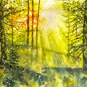 My project for course: Dreamy Watercolor Landscapes: Paint with Light. Painting, and Watercolor Painting project by Mary Post - 07.24.2023