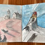 Mein Abschlussprojekt für den Kurs: Imaginäre Orte: Zeichnen, Malen und Digitalisieren mit Photoshop. Un projet de Esquisse , Dessin, Illustration numérique et Illustration architecturale de l1nette - 31.08.2022