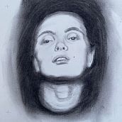 Mijn project van de cursus: Artistiek portretteren met houtskool: sferen creëren. Een project van Traditionele illustratie,  Beeldende kunst,  Tekening,  Portrettekening, Realistische tekening y  Artistieke tekening van Ingrid Bracke - 24.07.2023