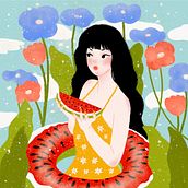 Mi proyecto del curso: Ilustración de fantasía con estilo propio. Traditional illustration, Drawing, Digital Illustration, Watercolor Painting, and Color Theor project by rosa_5685 - 07.25.2023