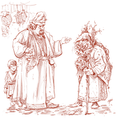 Medieval Fantasy Character Scene. Traditional illustration project by Agnibha Sen - 06.21.2023