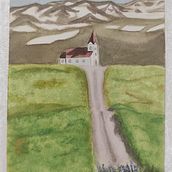Meu projeto do curso: Pintura de paisagens realistas com aquarela. Fine Arts, Painting, Sketching, Watercolor Painting, and Naturalistic Illustration project by Claudia Hobus - 07.23.2023