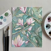 Mi proyecto del curso: Técnicas de acuarela en negativo para ilustración botánica Ein Projekt aus dem Bereich Traditionelle Illustration, Aquarellmalerei und Botanische Illustration von Judith Östman - 26.07.2023