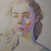 Meu projeto do curso: Desenho de retratos vibrantes com lápis de cor. Un projet de Dessin, Dessin de portrait, Carnet de croquis, Dessin aux cra , et ons de couleur de Mateus Laranjeira - 26.07.2023