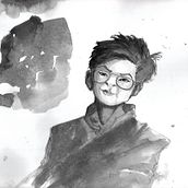 Meu projeto do curso: Pintura artística com tinta nanquim. Traditional illustration, Fine Arts, Painting, Pencil Drawing, Portrait Drawing, Artistic Drawing & Ink Illustration project by celsodsx2 - 07.26.2023