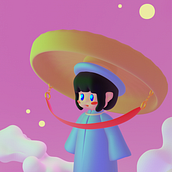 The Áo Tấc: My project for Kawaii Character Creation in 3D with Blender course . % Anna Do Nguyen Ngoc Vy tarafından hazırlanan Geleneksel illüstras, on, Karakter Tasarımı, Dijital İllüstras, on, 3D Modelleme, Ve Manga projesi - 07.15.2023