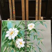 My project for course: Expressive Floral Painting with Acrylic Paint. Fine Arts, Painting, Acr, lic Painting, and Botanical Illustration project by Meena Garg - 07.23.2023