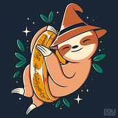 The Sloth of the rings. Un proyecto de Ilustración tradicional y Diseño de Douglas Evangelista - 02.03.2023