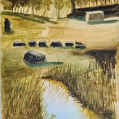Mi proyecto del curso: Paisajes naturales en acuarela. Fine Arts, Painting, and Watercolor Painting project by Daniel Bravo Reyes - 07.25.2023