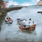 Boats in Scotland Ein Projekt aus dem Bereich Traditionelle Illustration von Dennis Blum - 26.07.2023