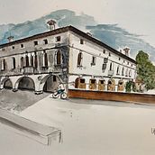 Mi proyecto del curso: Dibujo arquitectónico con acuarela y tinta. Watercolor Painting, Architectural Illustration, Sketchbook, Sketching, Drawing & Ink Illustration project by Laura Picaso - 07.27.2023