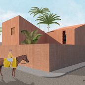 My project for course: Architectural Visualization Using Digital Collage. Architecture, Graphic Design, Interior Architecture, Interior Design, L, scape Architecture, Collage, Digital Architecture, and Architectural Illustration project by Diana Enriquez Cuevas - 07.26.2023