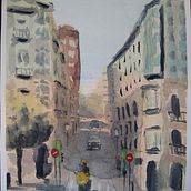 Mi proyecto del curso: Paisajes urbanos en acuarela. Fine Arts, Watercolor Painting, and Architectural Illustration project by Carlo Sebastián - 07.27.2023