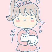 kawaii girl. Traditional illustration project by sbartoszczuk - 07.27.2023