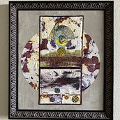 Still Point. Mixed media fiber (fabric & paper), dyed/painted/printed/stitched.. Fine Arts project by Kara Schorstein - 07.27.2023