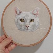 Mi proyecto del curso: Retratos bordados de mascotas: pinta con hilo. Embroider, Naturalistic Illustration, and Textile Design project by Maggie Flores Véliz - 04.12.2024