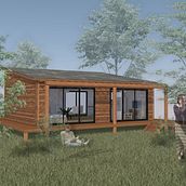 Vivienda de madera en la costa. Architecture project by Florencia Fernandez Niero - 07.28.2023